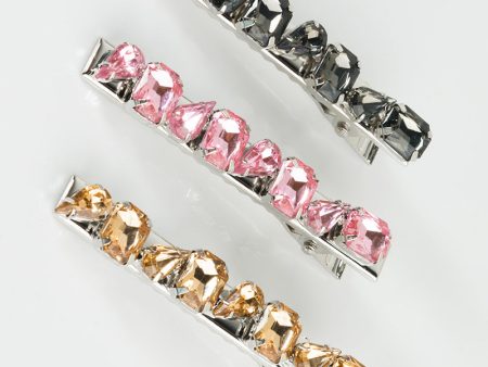 3 PIECE SET RHINESTONE HAIR PINS Hot on Sale