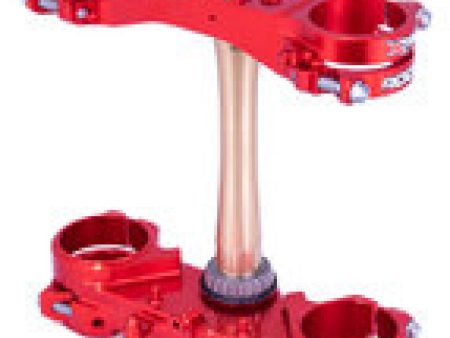 XTrig 18-21 Honda CRF 250 R  CRF 450 R ROCS Tech Triple Clamp 22 mm. Offset M12 - Red Discount