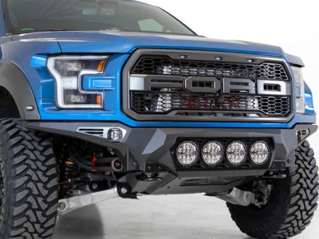 Addictive Desert Designs 17-20 Ford F-150 Raptor Bomber Front Bumper w  4 Rigid 360 6in Round Mounts Cheap