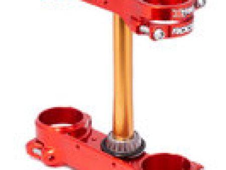 XTrig 18-19 GasGas EC XC 200-300  GP 250-300 ROCS Tech Triple Clamp 22.5 mm. Offset M12 - Red For Discount