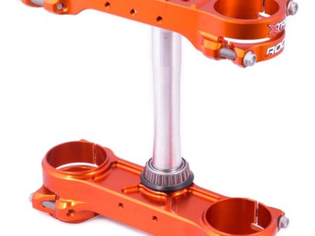 XTrig 13-23 KTM 125-500  GasGas  Husqvarna ROCS Tech Triple Clamp 20 mm. Offset M12 - Orange Fashion