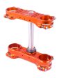 XTrig 13-23 KTM 125-500  GasGas  Husqvarna ROCS Tech Triple Clamp 20 mm. Offset M12 - Orange Fashion