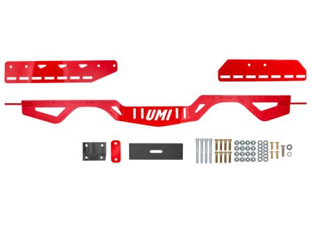 UMI Performance 78-88 GM G-Body Modular Adjustable Transmission Crossmember - Red Online Hot Sale