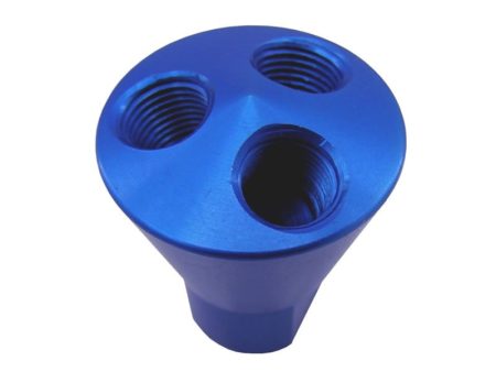 Nitrous Express 3 Port Showerhead Distribution Block - Blue For Sale