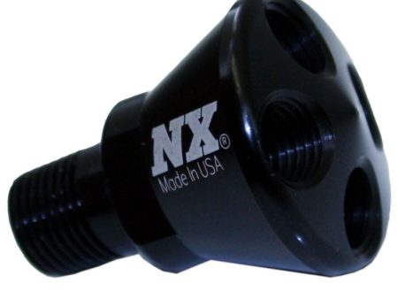 Nitrous Express 4 Port Micro Showerhead Distribution Block - Black Hot on Sale