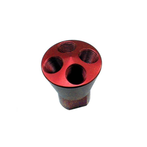 Nitrous Express 4 Port Showerhead Distribution Block - Red Online Hot Sale